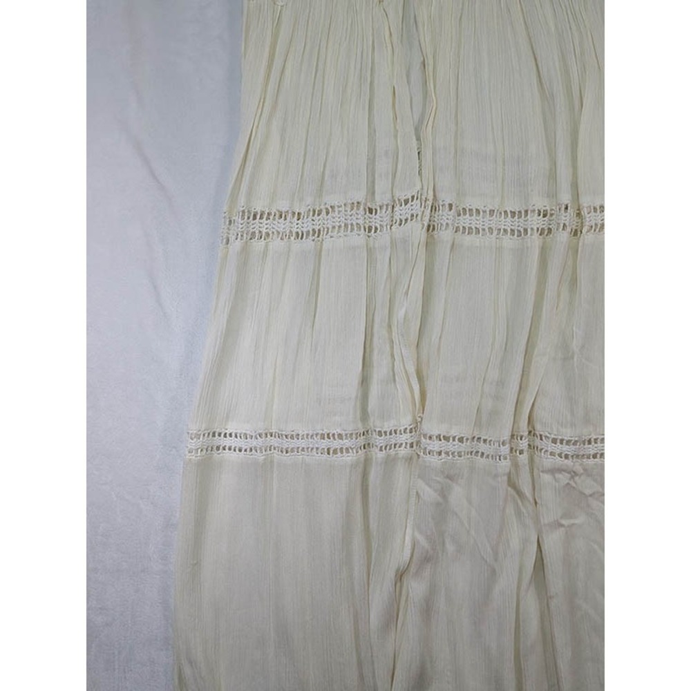Nygard Vest Womens M Ivory Renfaire Boho Cottage Fairy Prairie Coachella Beach - Picture 4 of 11